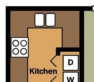 Mountain View Apartment Homes, Tuscaloosa, AL, One Bedroom One Bath floorplan